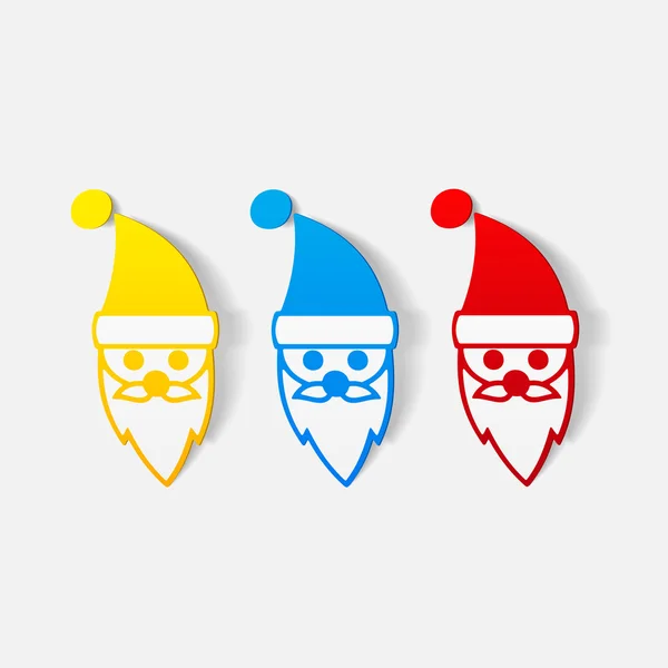 Santa Clauses in realistic design — Stock Vector