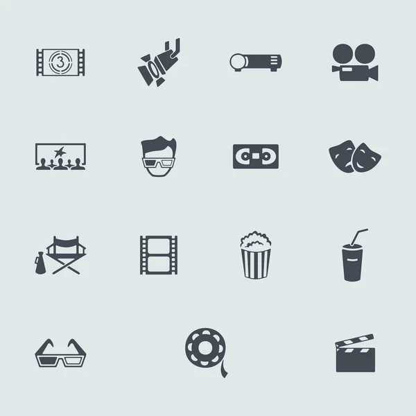 Iconos de cine — Vector de stock