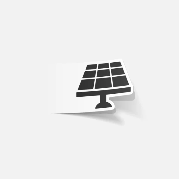 Batterie solaire dans un design réaliste — Image vectorielle