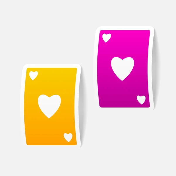 Jugar a las cartas en diseño realista — Vector de stock