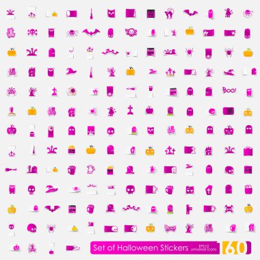 Cadılar Bayramı çıkartmaları.