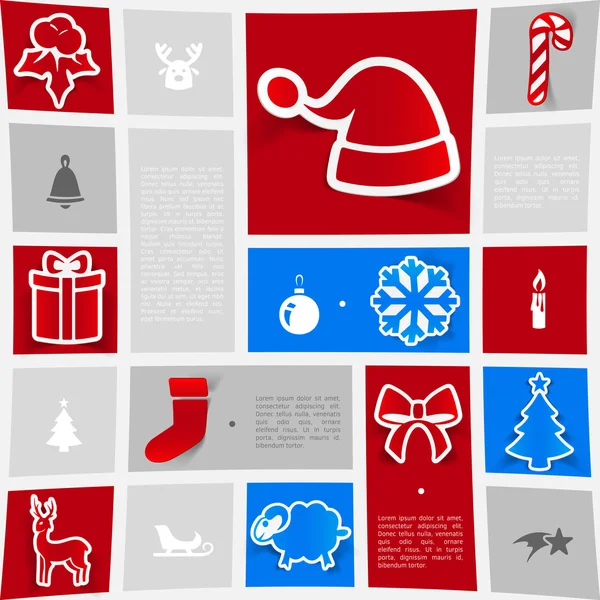 Autocollant de Noël — Image vectorielle