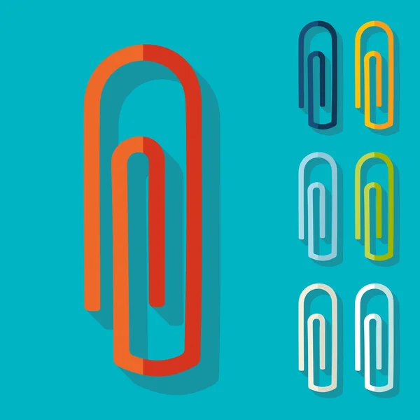 Paper clip icons — Stock Vector