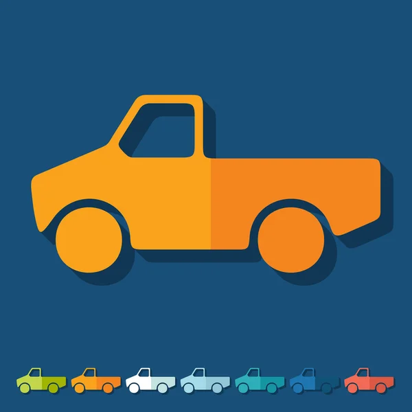 Car pickup icons — Stock Vector