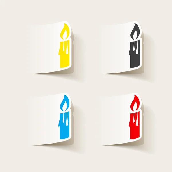 Christmas candle icon — Stock Vector