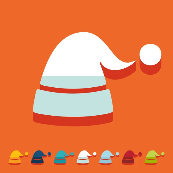 Santa şapka simgeler — Stok Vektör