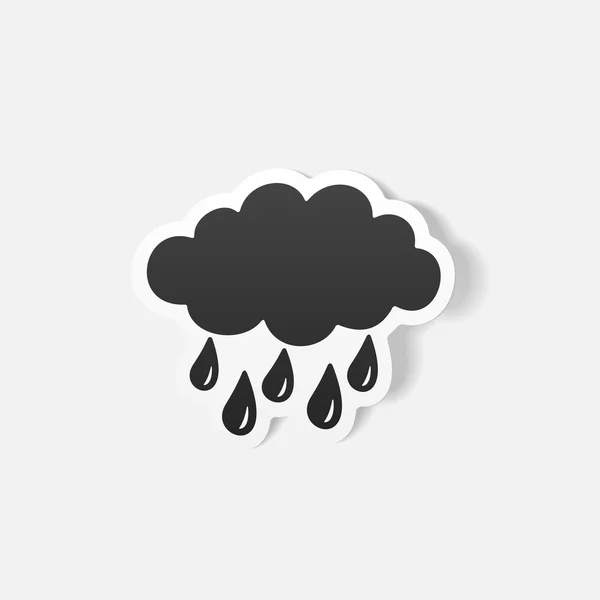 Nube, icono de lluvia — Vector de stock