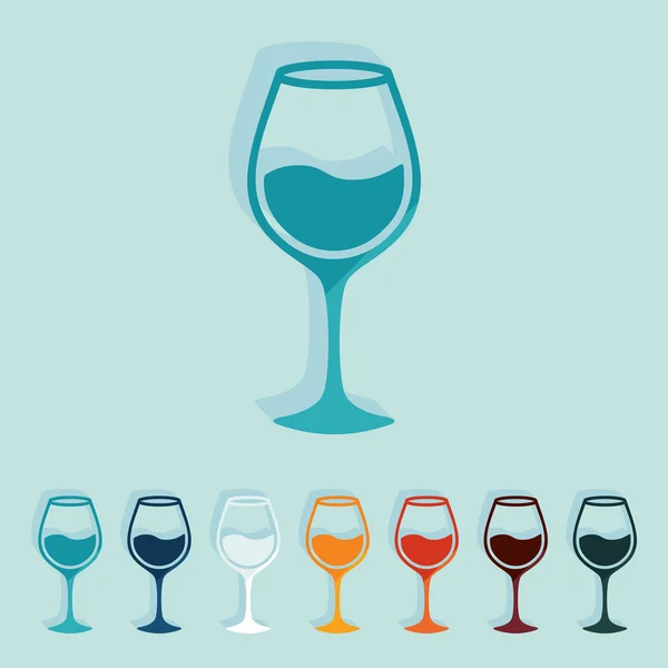 Iconos de copa de vino — Vector de stock