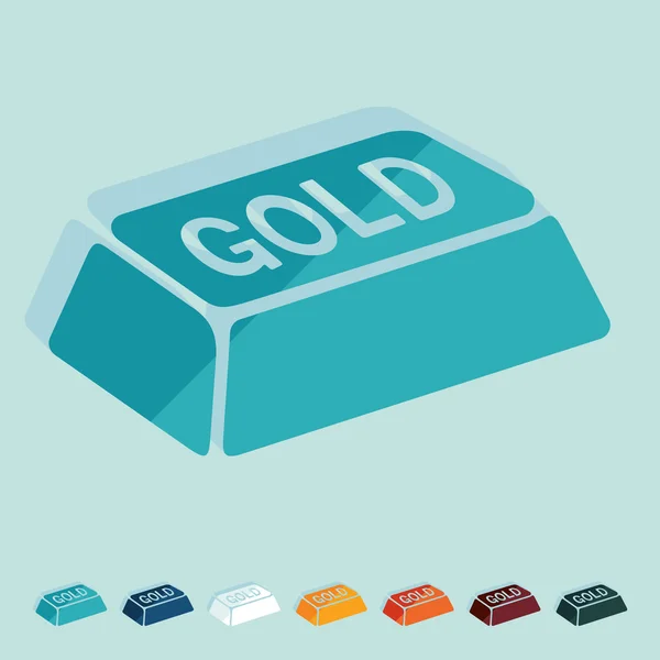 Bullion gold icons — Stock Vector