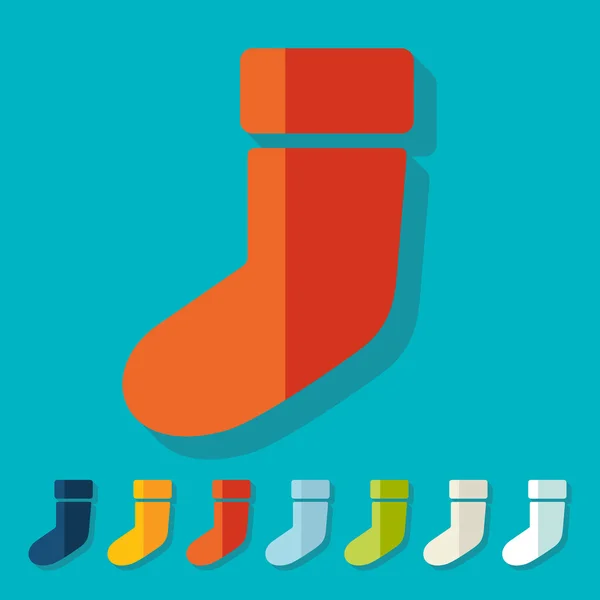 Icônes chaussettes de Noël — Image vectorielle