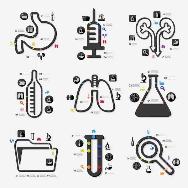 Infografica medicinale — Vettoriale Stock