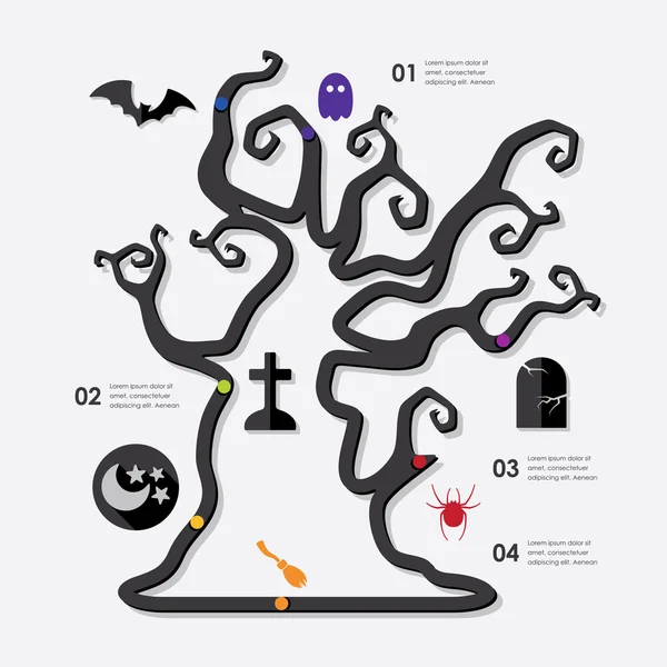 Halloween infographic — Stock Vector