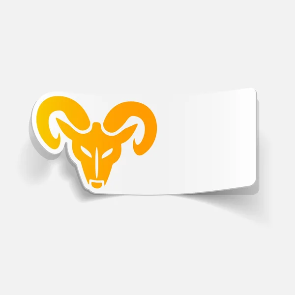 Head of the ram icon — Stock Vector