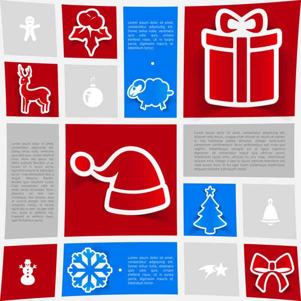 Kerstmis sticker — Stockvector