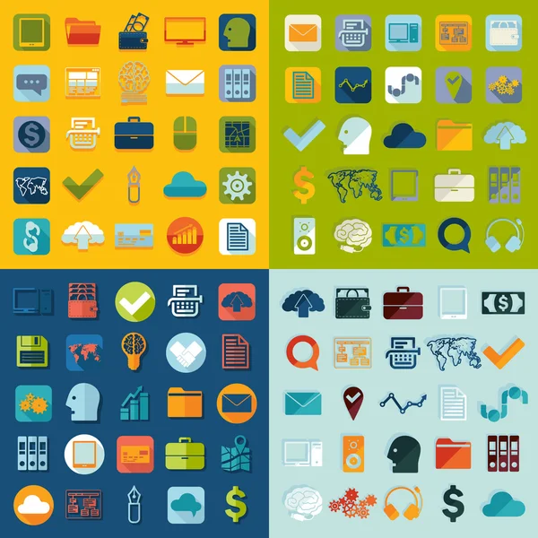 Set of business icons — Stock Vector