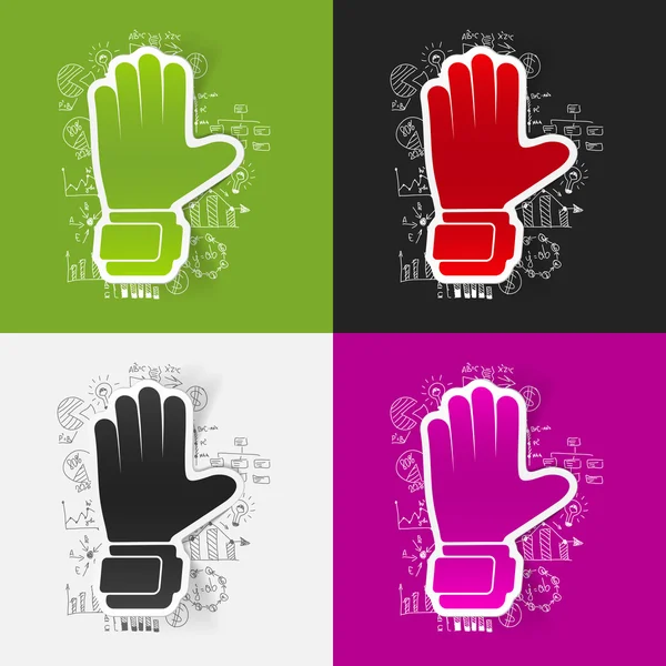 Business formules met handschoenen pictogram — Stockvector