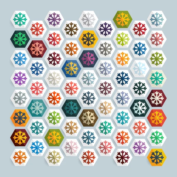 Snowflake icons — Stock Vector