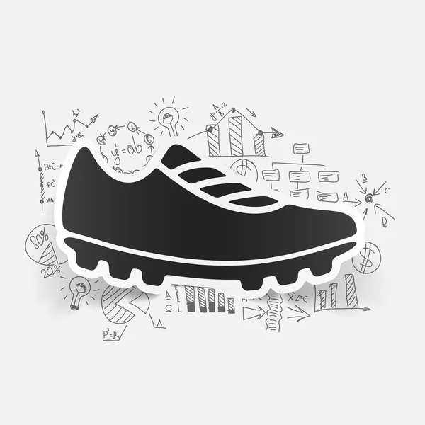 Business formulas with sneakers icon — Stock Vector