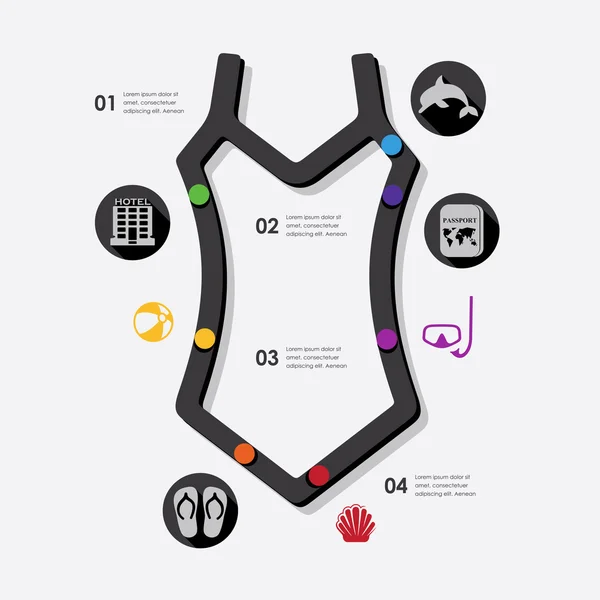 Infographie touristique — Image vectorielle