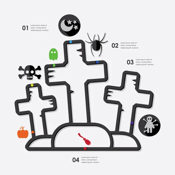 Halloween infographic — Stock vektor