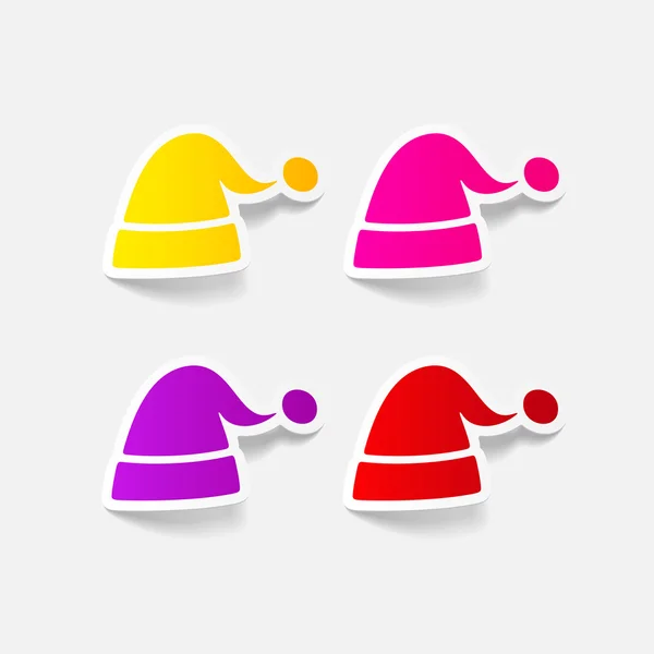 Icône chapeau Santa — Image vectorielle