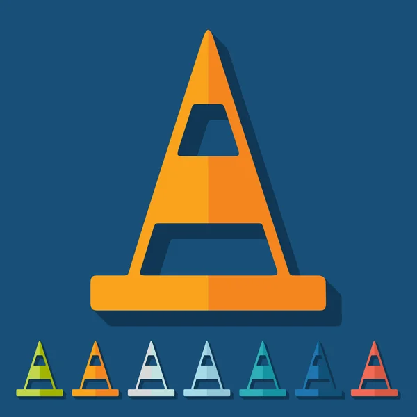 Iconos de conos de carretera — Vector de stock