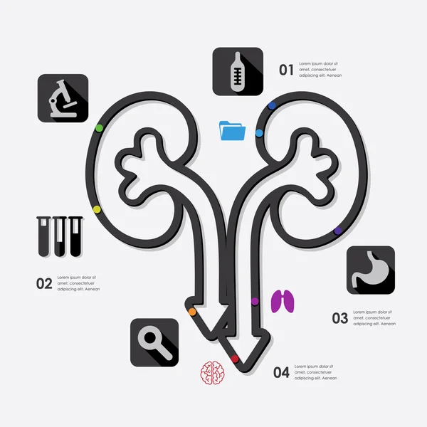 Infografía médica — Vector de stock