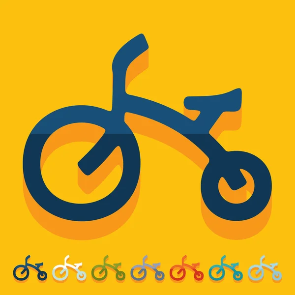 Childrens fiets pictogrammen — Stockvector