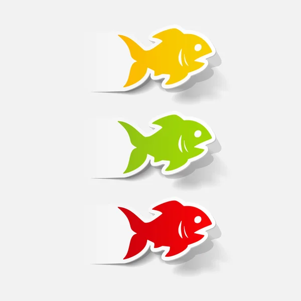 Icono de pescado — Vector de stock