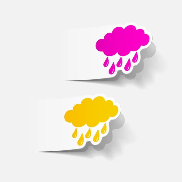 Nube, icono de lluvia — Vector de stock