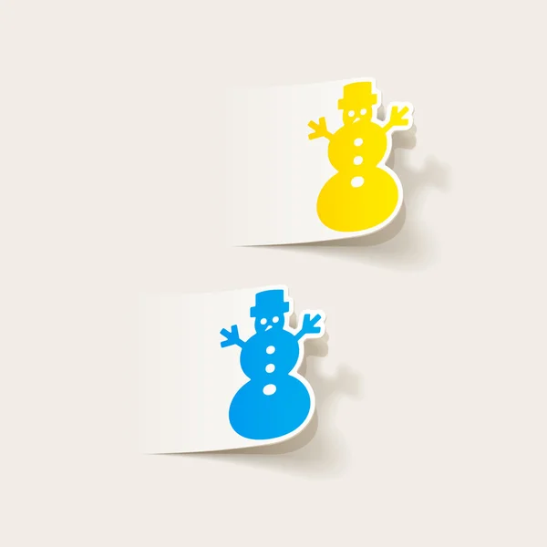 Icône bonhomme de neige Noël — Image vectorielle