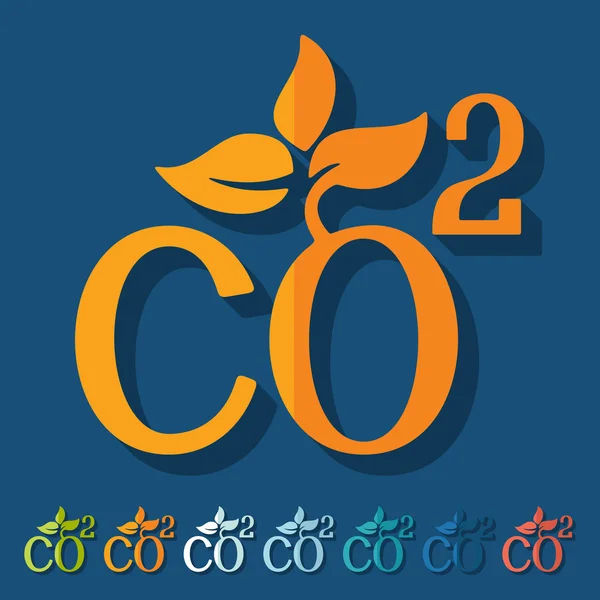 Εικονίδιο "υπογραφή CO2 διοξείδιο του" — Διανυσματικό Αρχείο