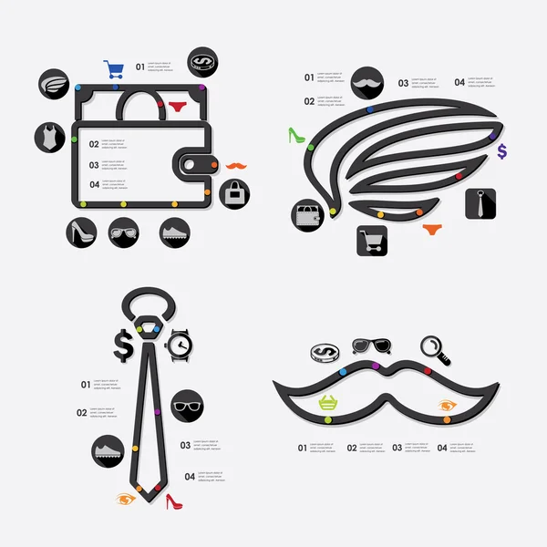 Инфографика моды — стоковый вектор