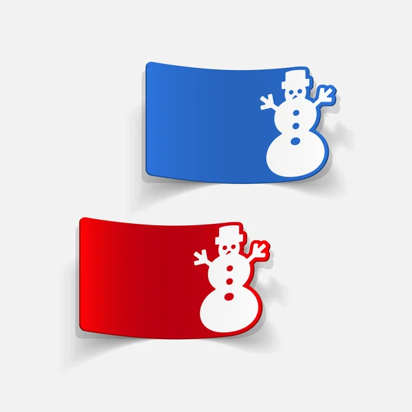 Christmas snowman pictogram — Stockvector