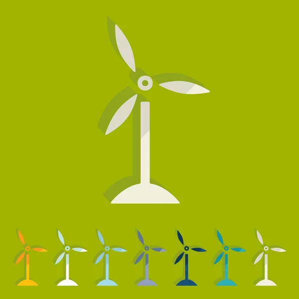 Wind turbines icon — Stock Vector