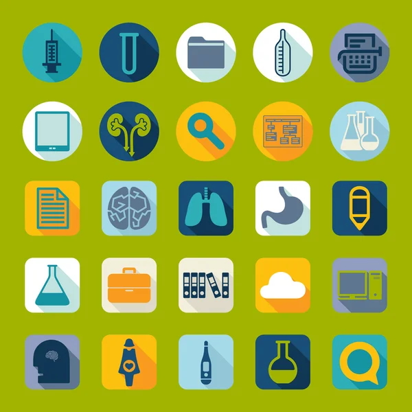 Set of medical flat icons — Stock Vector