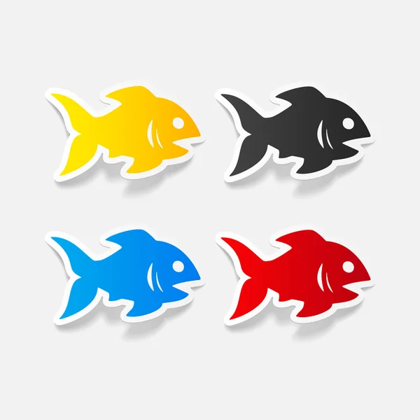 Icona di pesce — Vettoriale Stock
