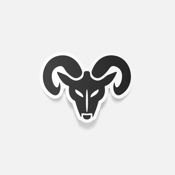 Head of the ram icon — Stock Vector