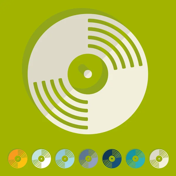 Vinyl záznam ikona — Stockový vektor