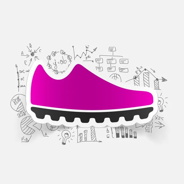 Tekening business formules met sneakers — Stockvector