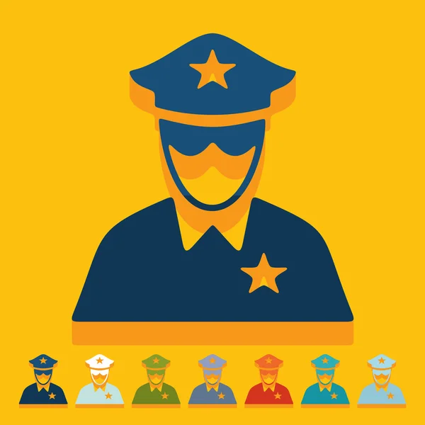 Police officer icon — Stock Vector
