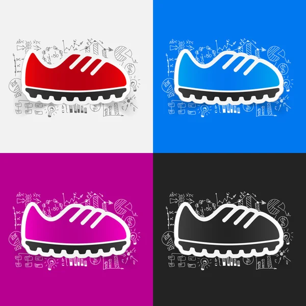 Business formulas with sneakers icon — Stock Vector