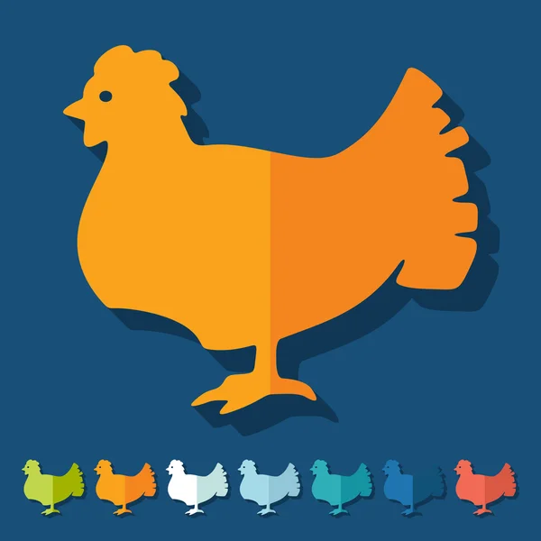 Ikona kurczaka — Wektor stockowy
