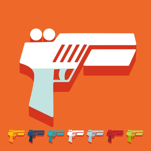 Pistolet gra ikona — Wektor stockowy