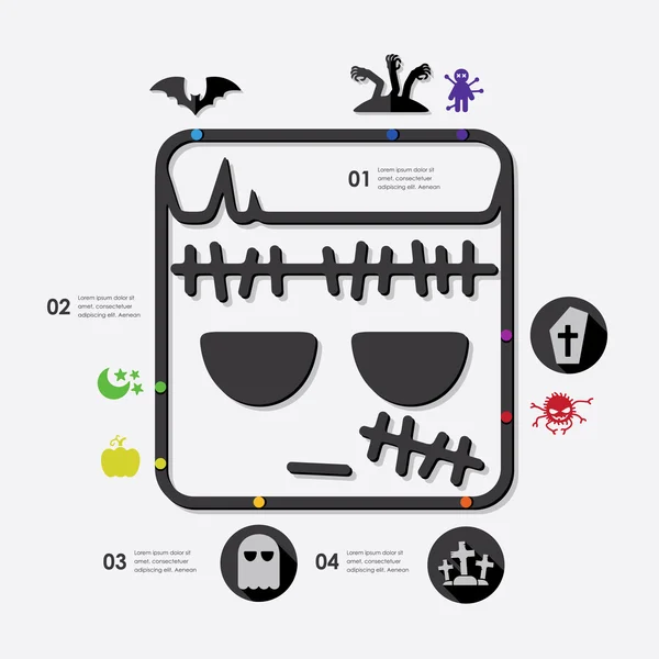 Halloween infographic — Stock Vector