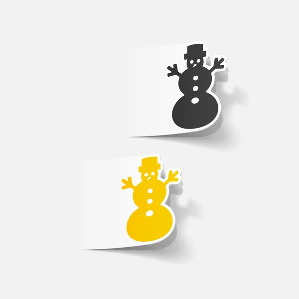 Christmas snowman icon — Stock Vector