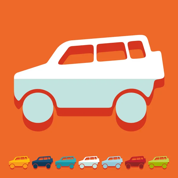 Coche icono SUV — Vector de stock