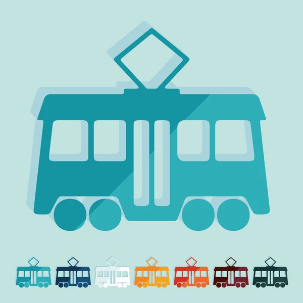 Icono del tranvía — Vector de stock