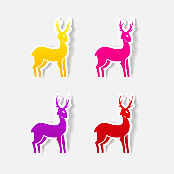 Икона оленя — стоковый вектор