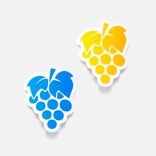 Icono de uva — Vector de stock
